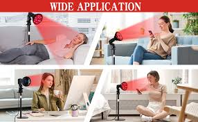 Red light therapy lamp with stand